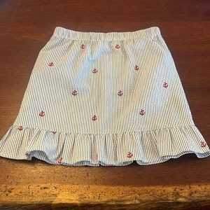 Kelly’s Kids seersucker anchor skirt! Size 7/8